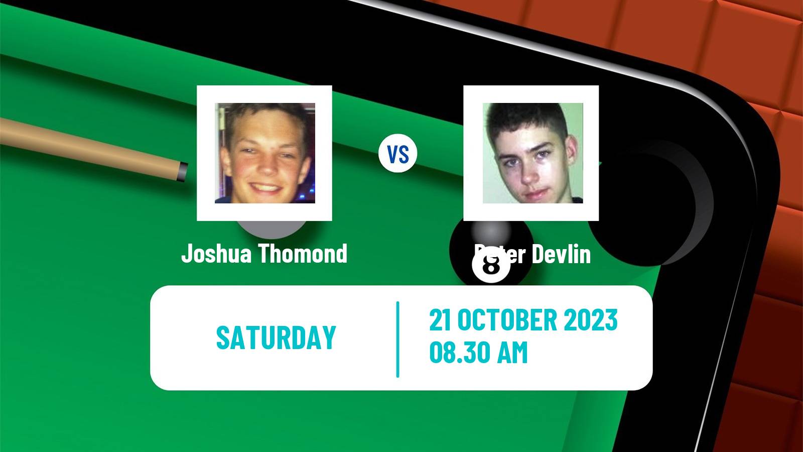 Snooker Q Tour Joshua Thomond - Peter Devlin