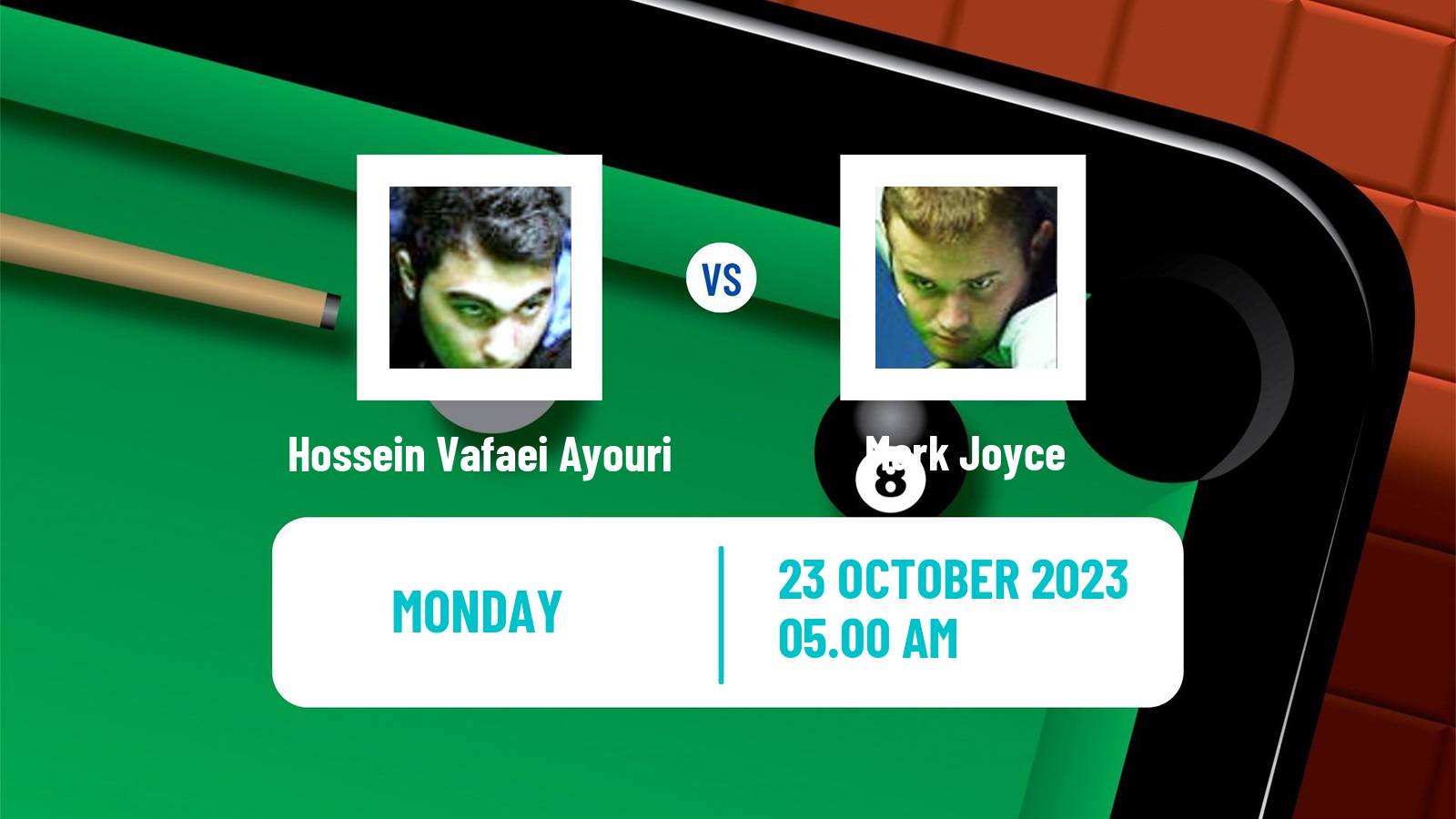 Snooker Northern Ireland Open Hossein Vafaei Ayouri - Mark Joyce