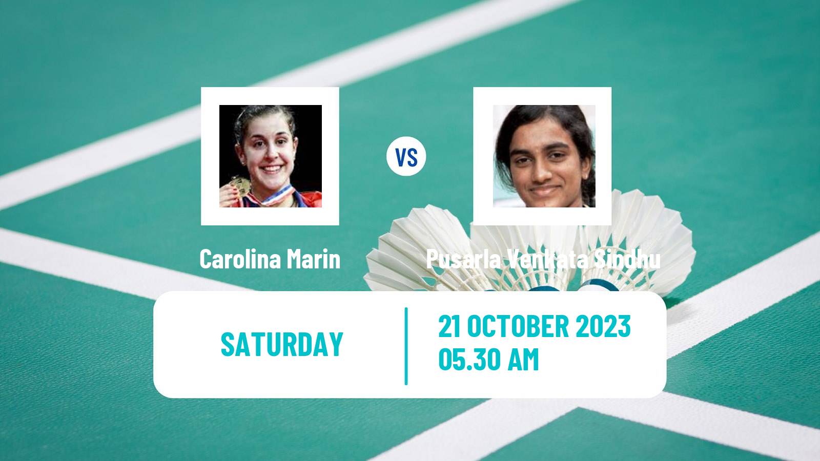 Badminton BWF World Tour Denmark Open Women Carolina Marin - Pusarla Venkata Sindhu
