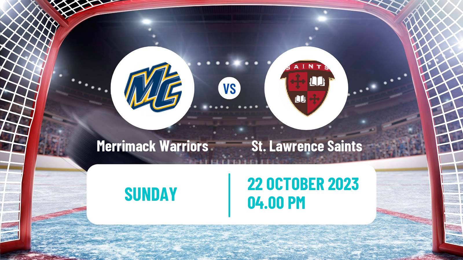 Hockey NCAA Hockey Merrimack Warriors - St. Lawrence Saints