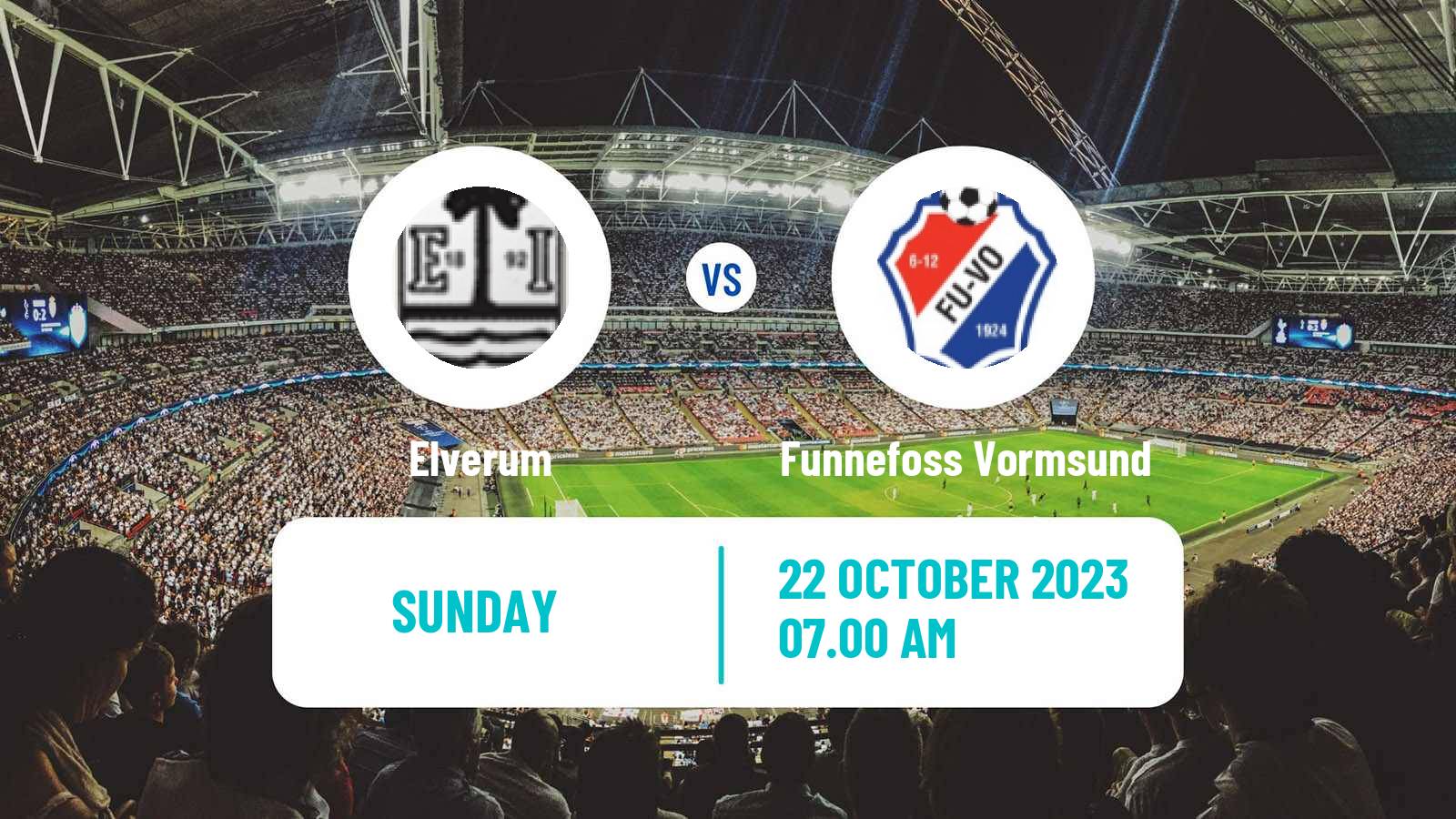 Soccer Norwegian Division 3 - Group 2 Elverum - Funnefoss Vormsund