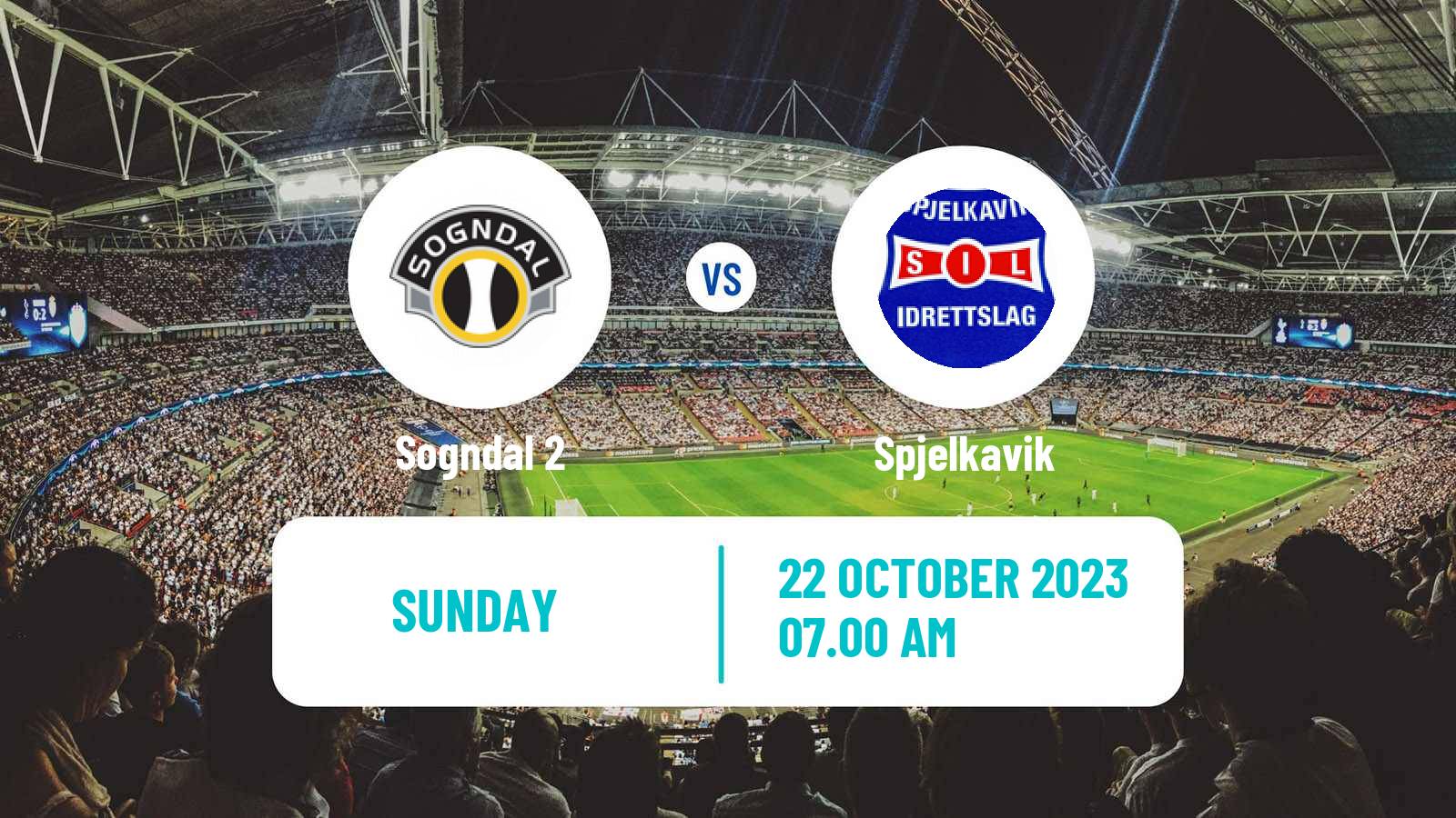 Soccer Norwegian Division 3 - Group 2 Sogndal 2 - Spjelkavik
