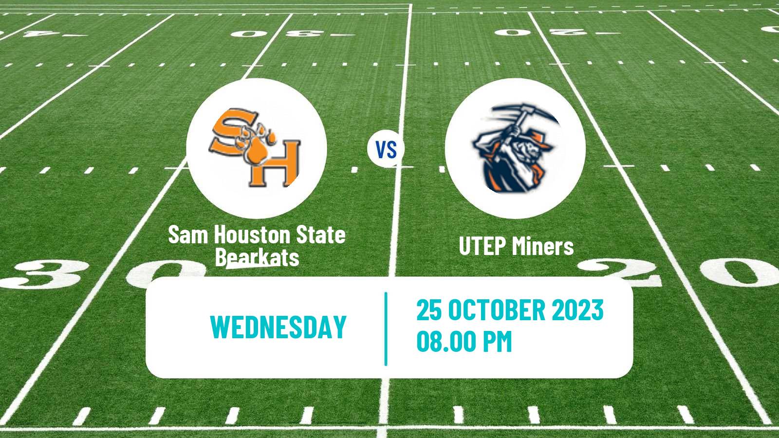 American football NCAA College Football Sam Houston State Bearkats - UTEP Miners