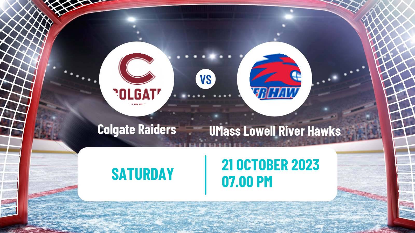 Hockey NCAA Hockey Colgate Raiders - UMass Lowell River Hawks