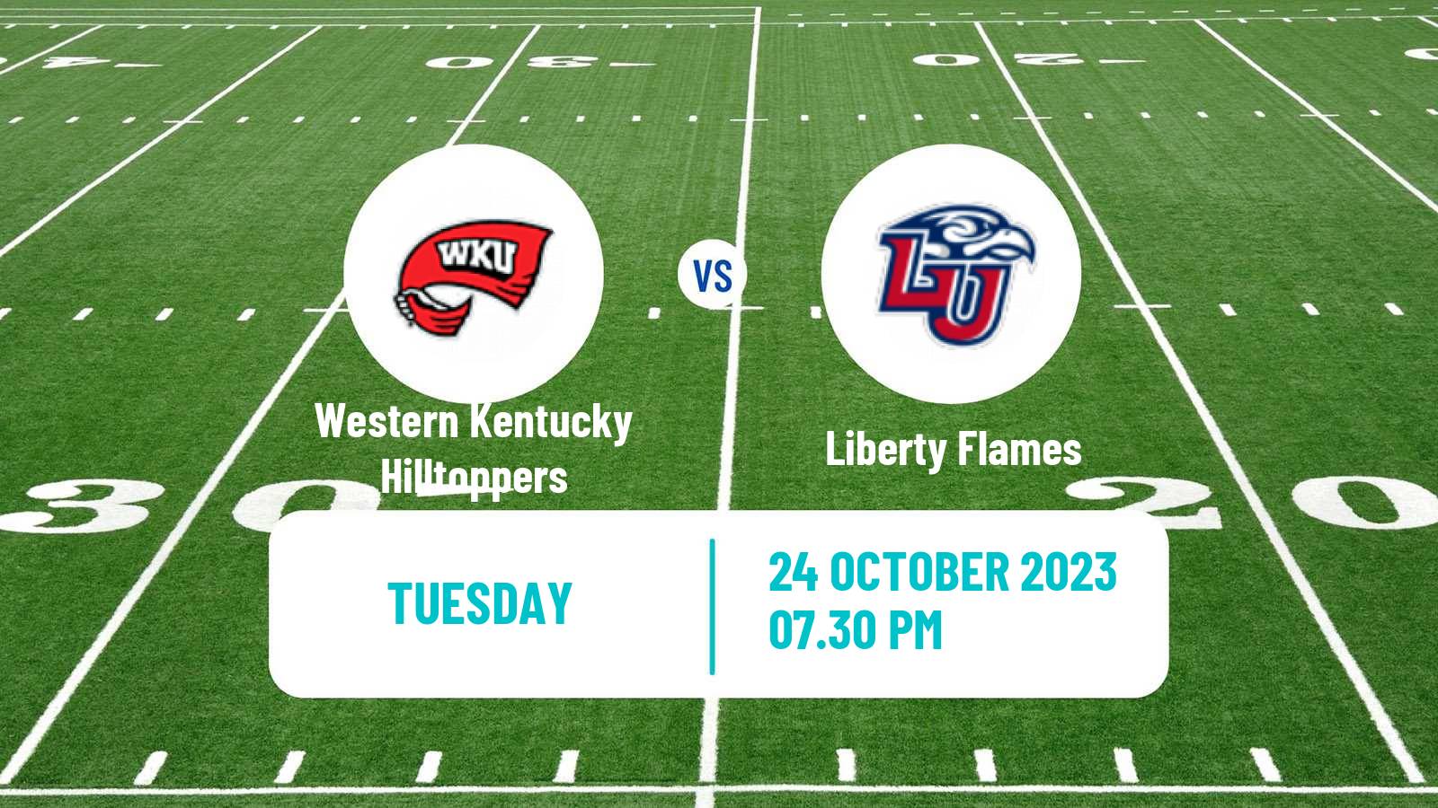 American football NCAA College Football Western Kentucky Hilltoppers - Liberty Flames