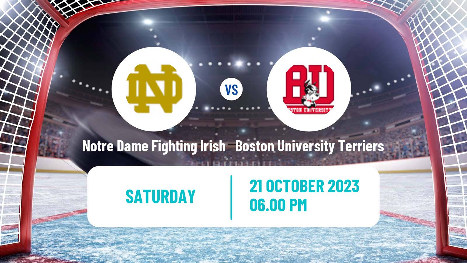 Hockey NCAA Hockey Notre Dame Fighting Irish - Boston University Terriers