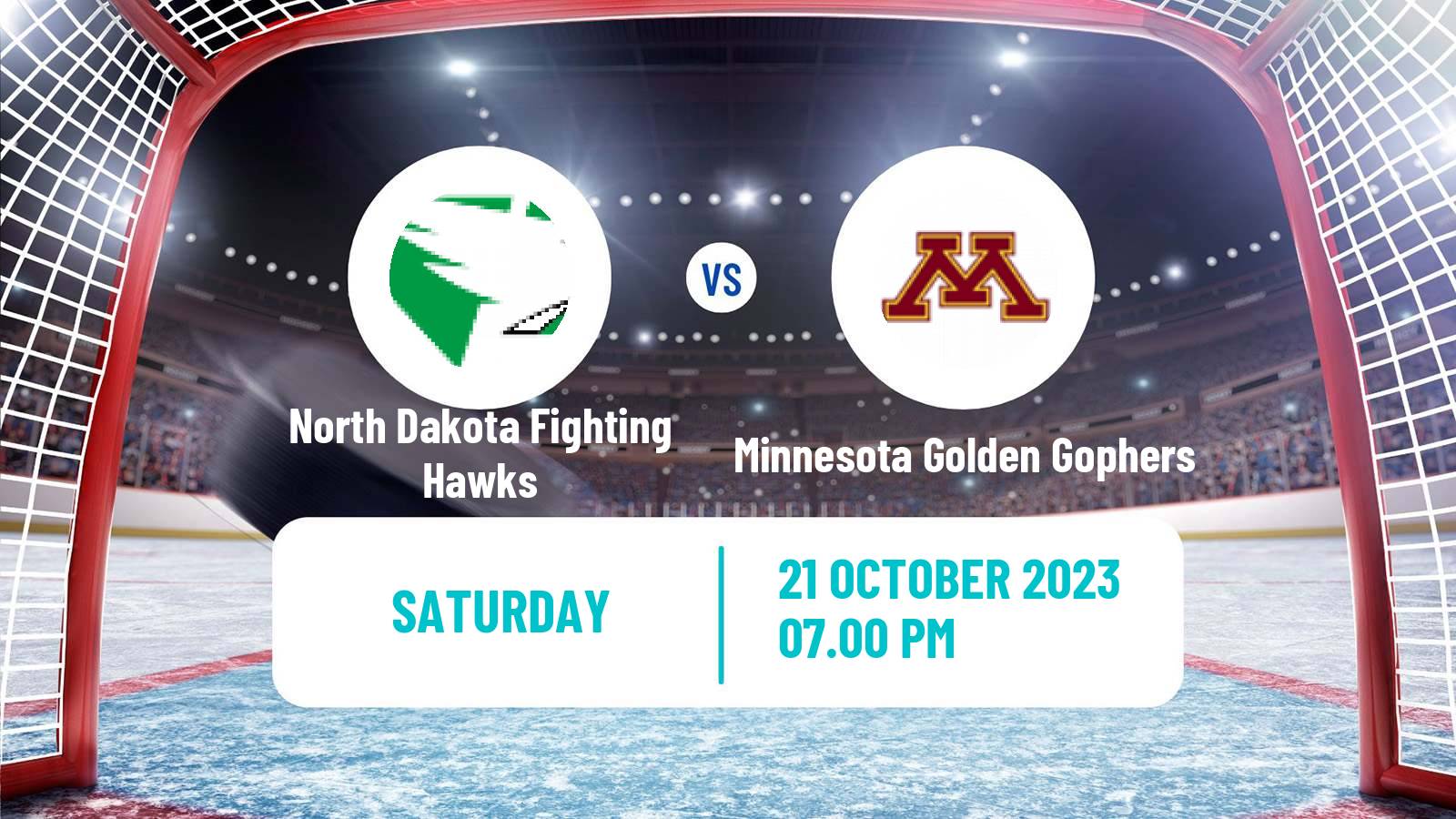 Hockey NCAA Hockey North Dakota Fighting Hawks - Minnesota Golden Gophers