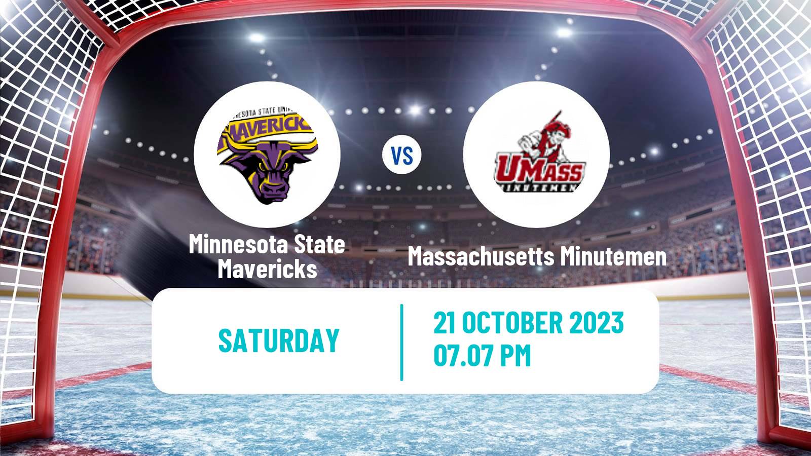 Hockey NCAA Hockey Minnesota State Mavericks - Massachusetts Minutemen