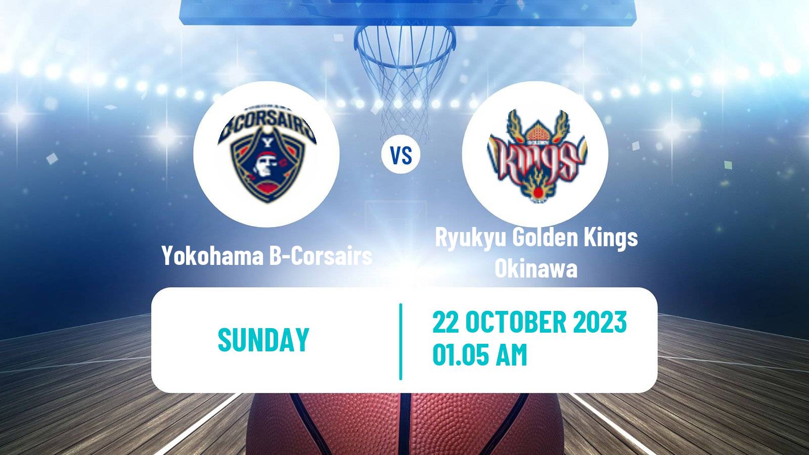 Basketball BJ League Yokohama B-Corsairs - Ryukyu Golden Kings Okinawa