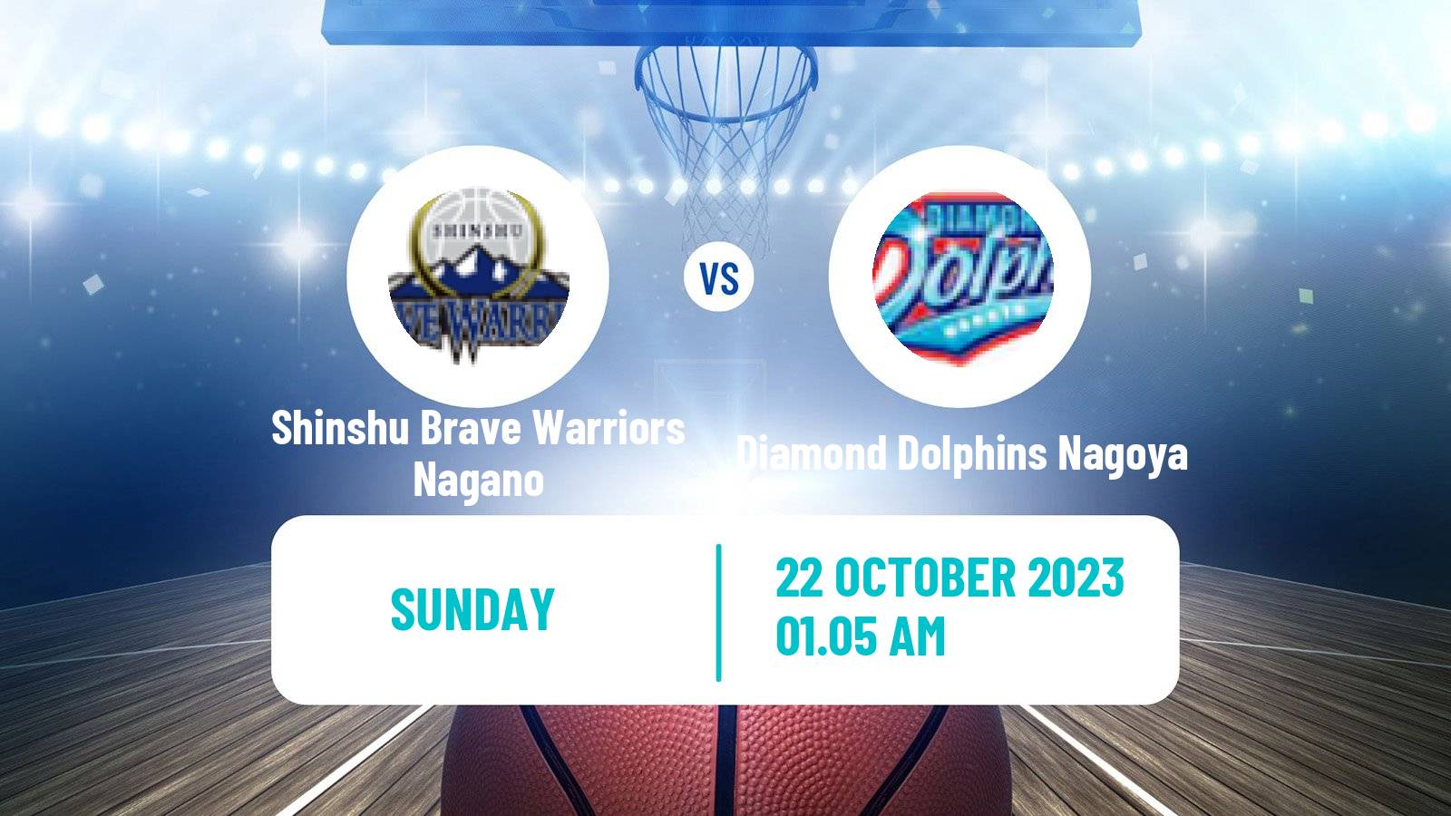 Basketball BJ League Shinshu Brave Warriors Nagano - Diamond Dolphins Nagoya