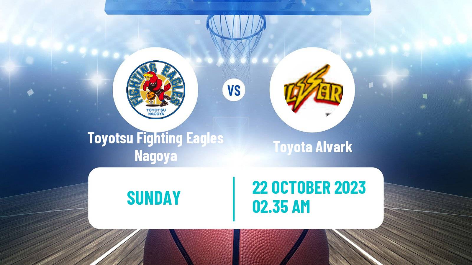 Basketball BJ League Toyotsu Fighting Eagles Nagoya - Toyota Alvark