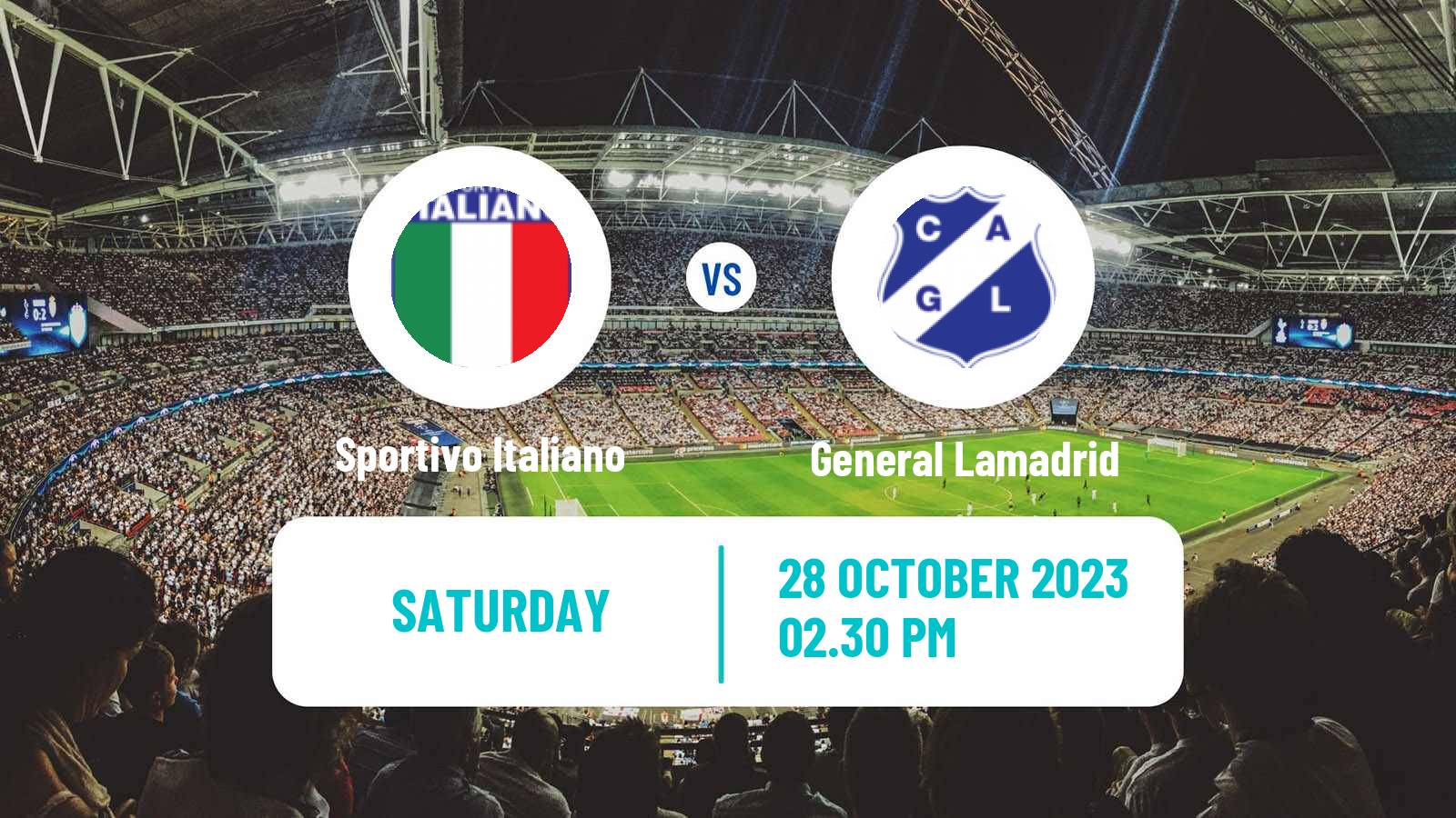 Soccer Argentinian Primera C Sportivo Italiano - General Lamadrid