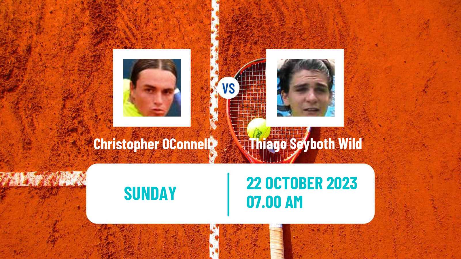 Tennis ATP Basel Christopher OConnell - Thiago Seyboth Wild