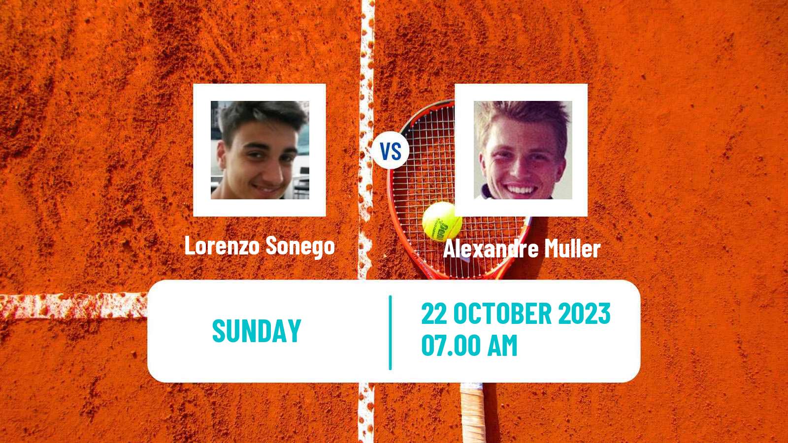 Tennis ATP Vienna Lorenzo Sonego - Alexandre Muller