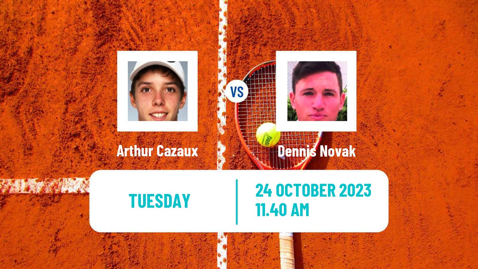 Tennis Brest Challenger Men 2023 Arthur Cazaux - Dennis Novak