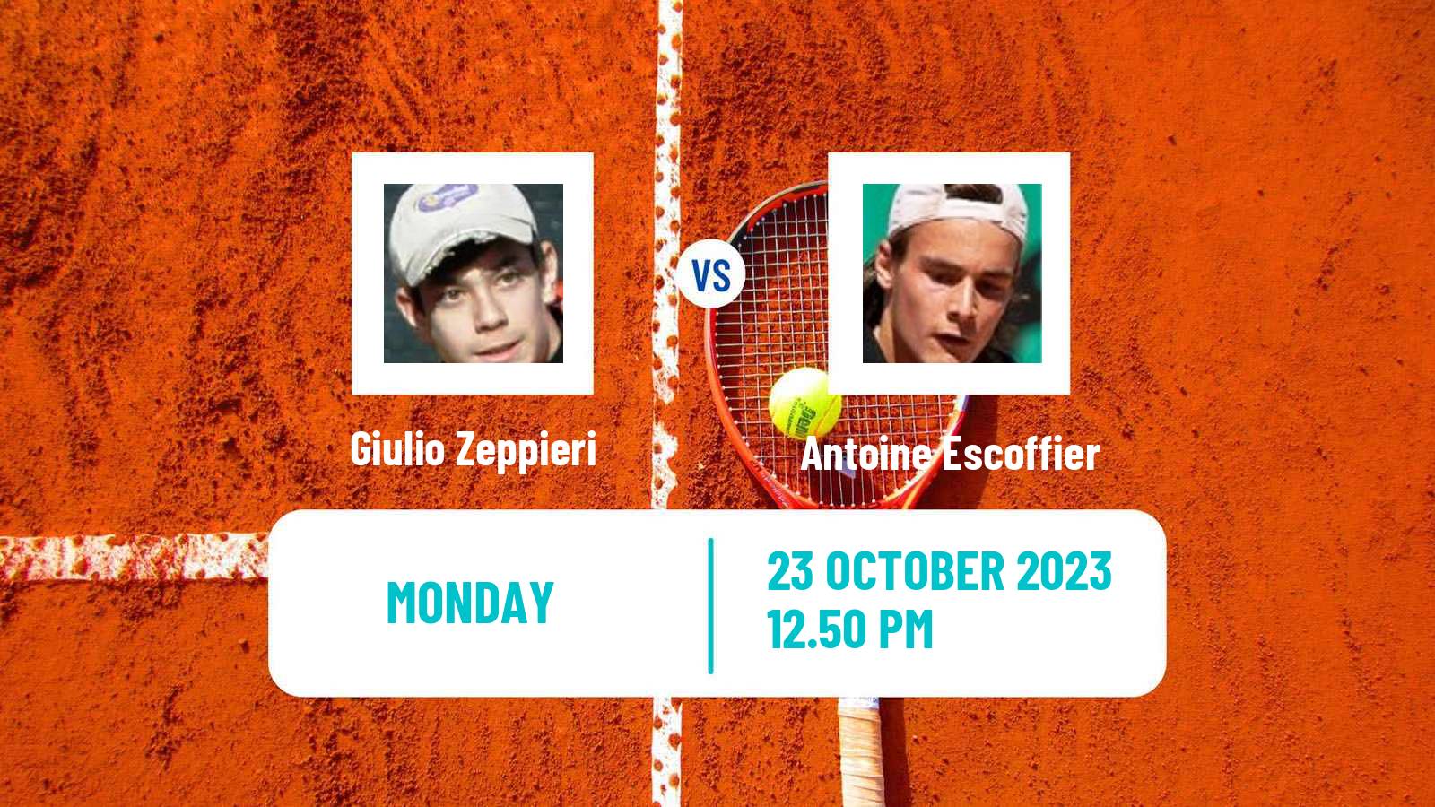 Tennis Brest Challenger Men 2023 Giulio Zeppieri - Antoine Escoffier