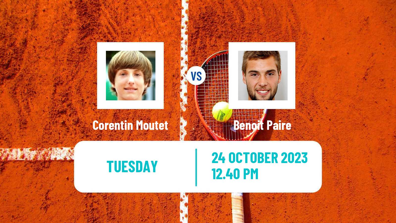 Tennis Brest Challenger Men 2023 Corentin Moutet - Benoit Paire
