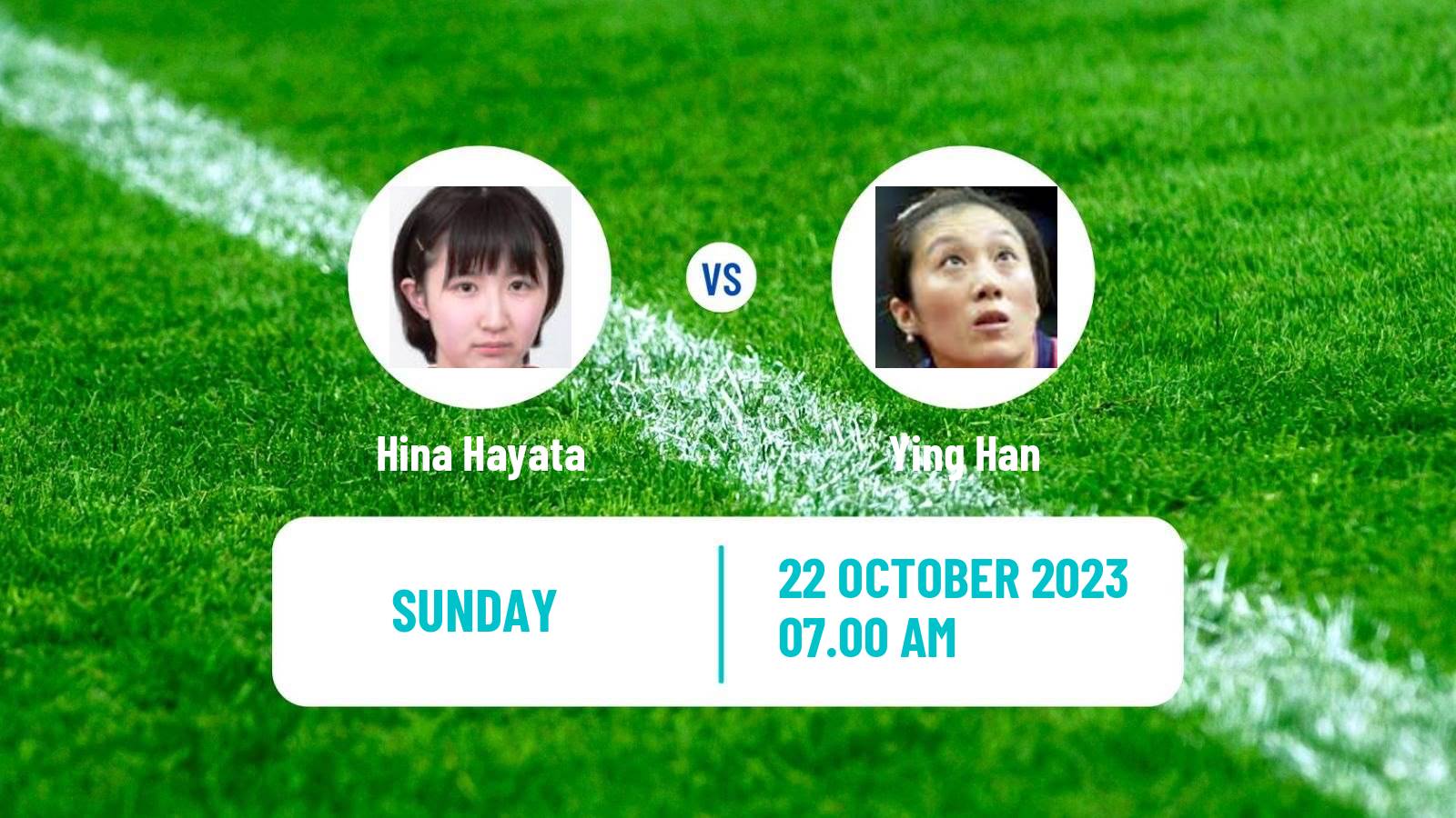 Table tennis Wtt Contender Antalya Women Hina Hayata - Ying Han