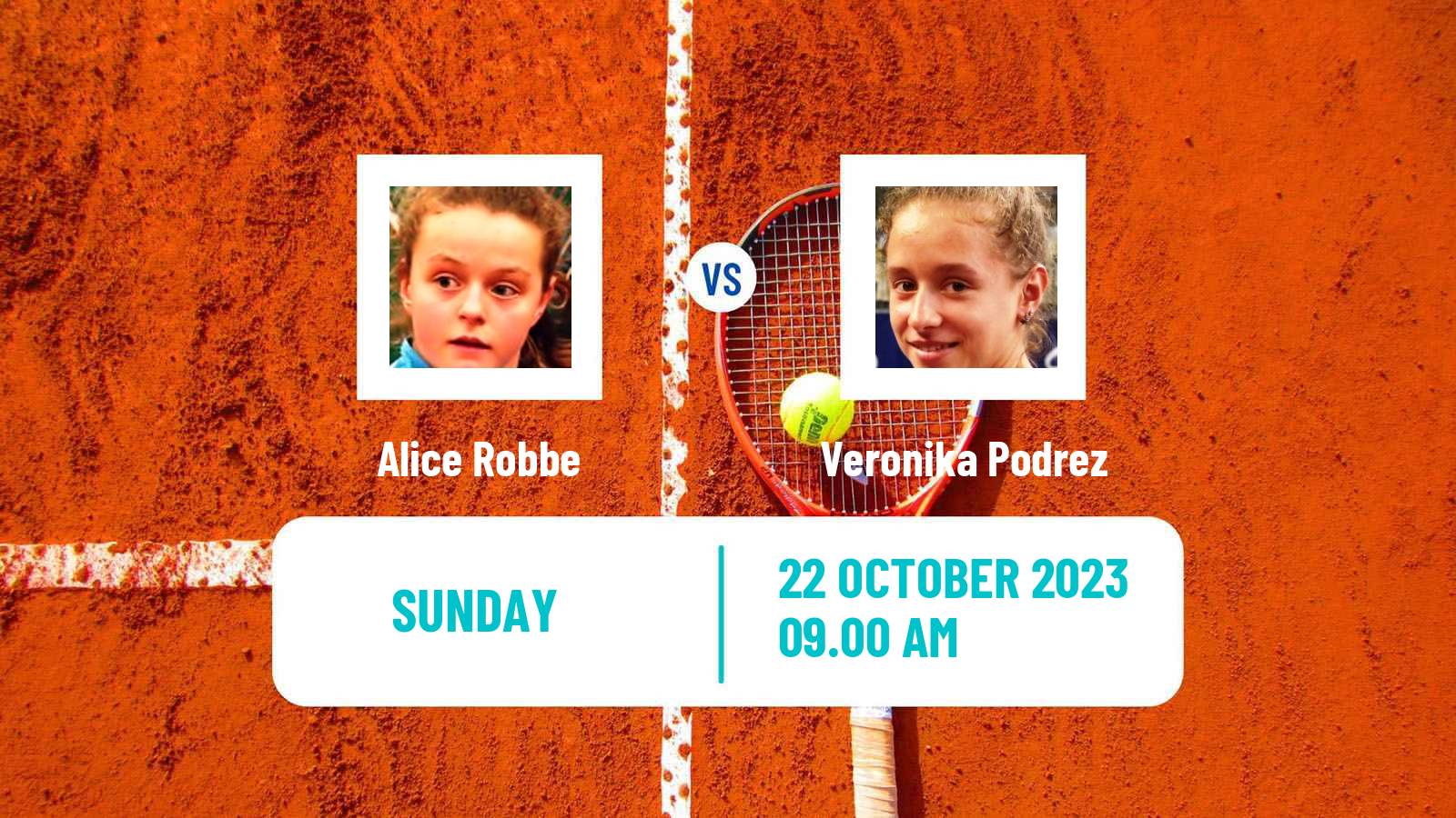 Tennis ITF W25 H Cherbourg En Cotentin Women Alice Robbe - Veronika Podrez