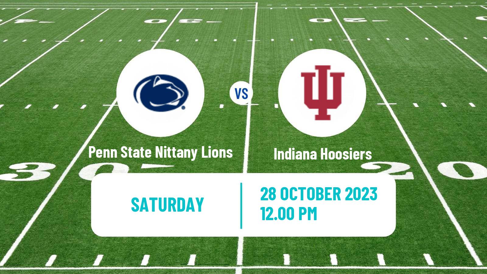 American football NCAA College Football Penn State Nittany Lions - Indiana Hoosiers