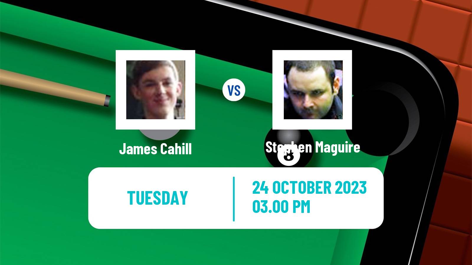 Snooker Northern Ireland Open James Cahill - Stephen Maguire