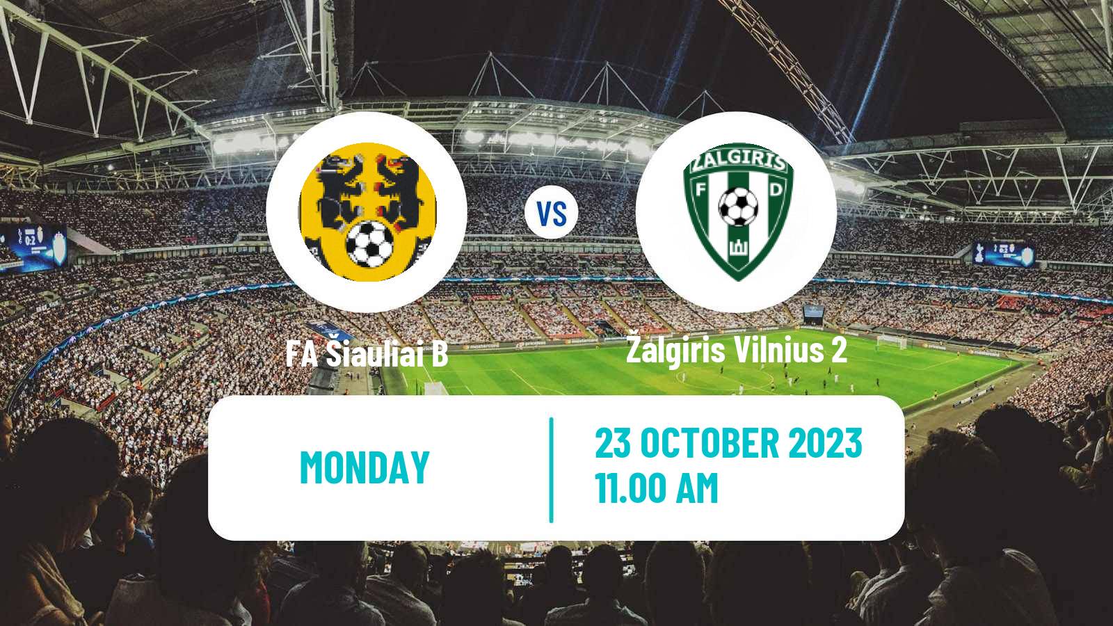 Soccer Lithuanian Division 2 FA Šiauliai B - Žalgiris Vilnius 2