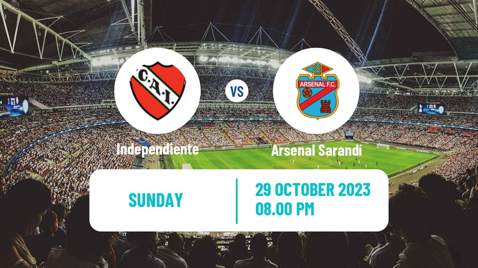 Soccer Argentinian Copa de la Liga Profesional Independiente - Arsenal Sarandí