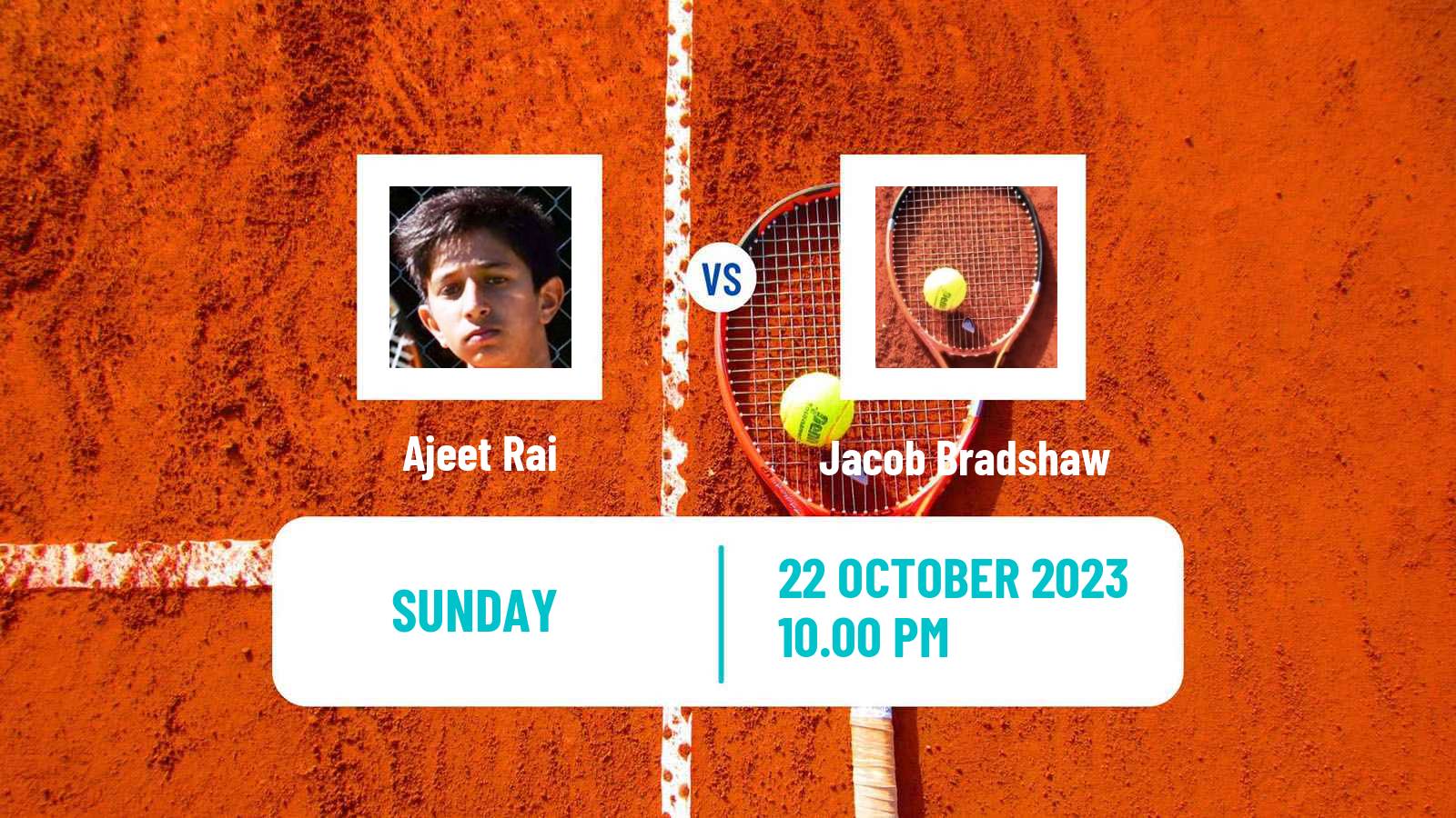 Tennis Playford 2 Challenger Men Ajeet Rai - Jacob Bradshaw