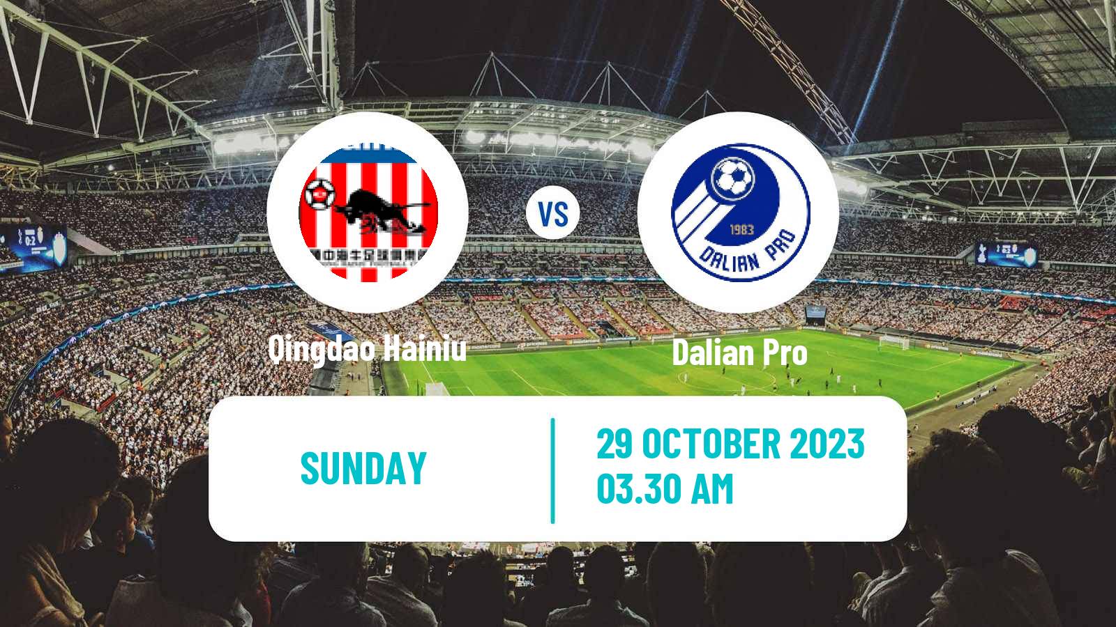 Soccer Chinese Super League Qingdao Hainiu - Dalian Pro