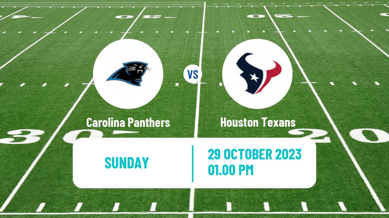 American football NFL Carolina Panthers - Houston Texans
