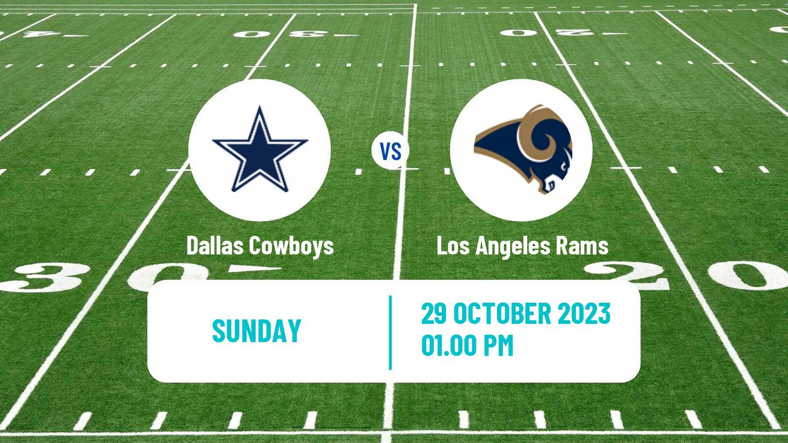 American football NFL Dallas Cowboys - Los Angeles Rams