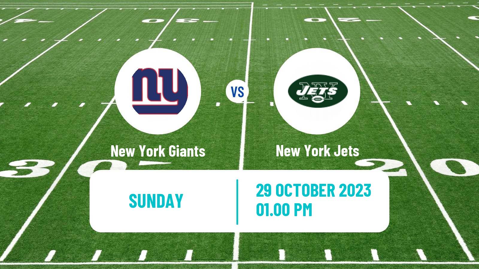 American football NFL New York Giants - New York Jets