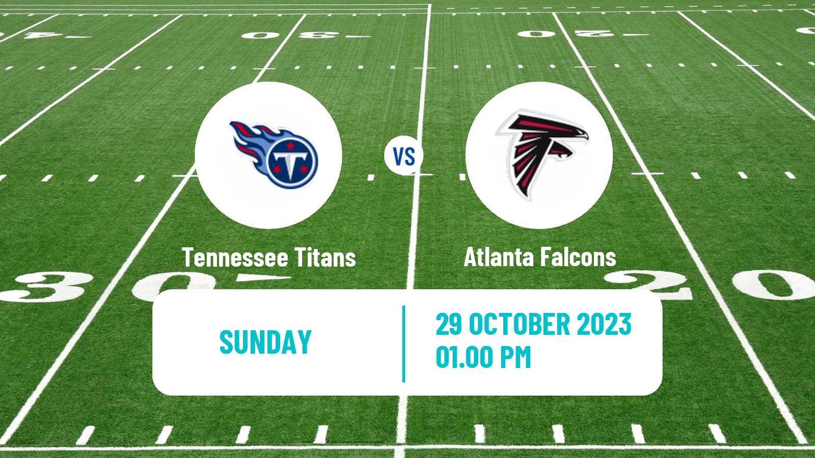 American football NFL Tennessee Titans - Atlanta Falcons