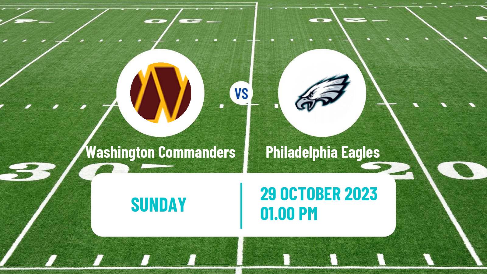 American football NFL Washington Commanders - Philadelphia Eagles