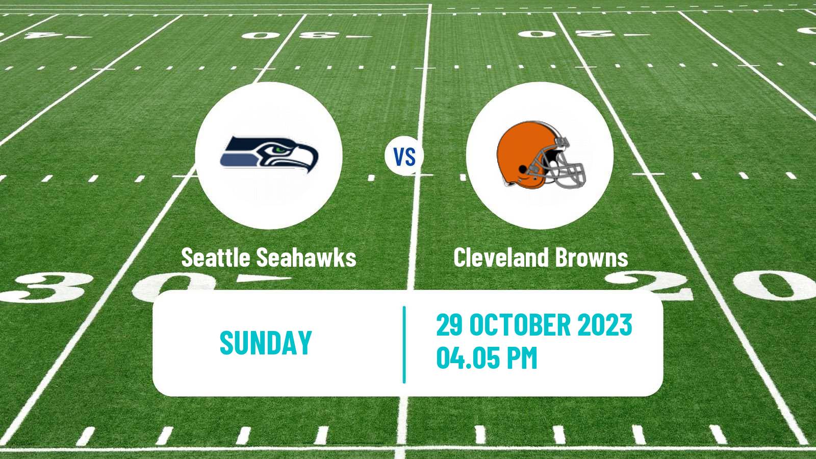 American football NFL Seattle Seahawks - Cleveland Browns