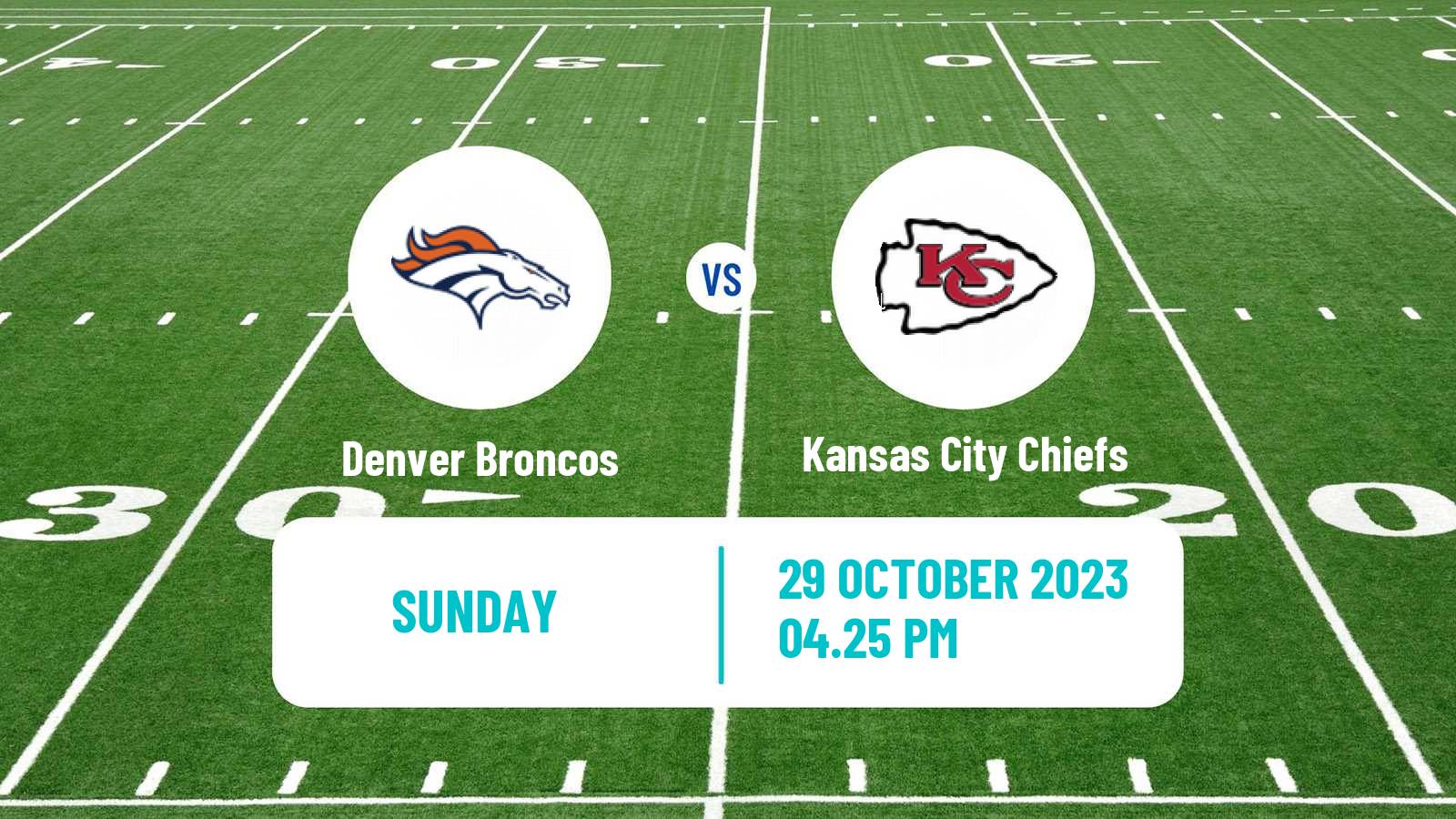 American football NFL Denver Broncos - Kansas City Chiefs