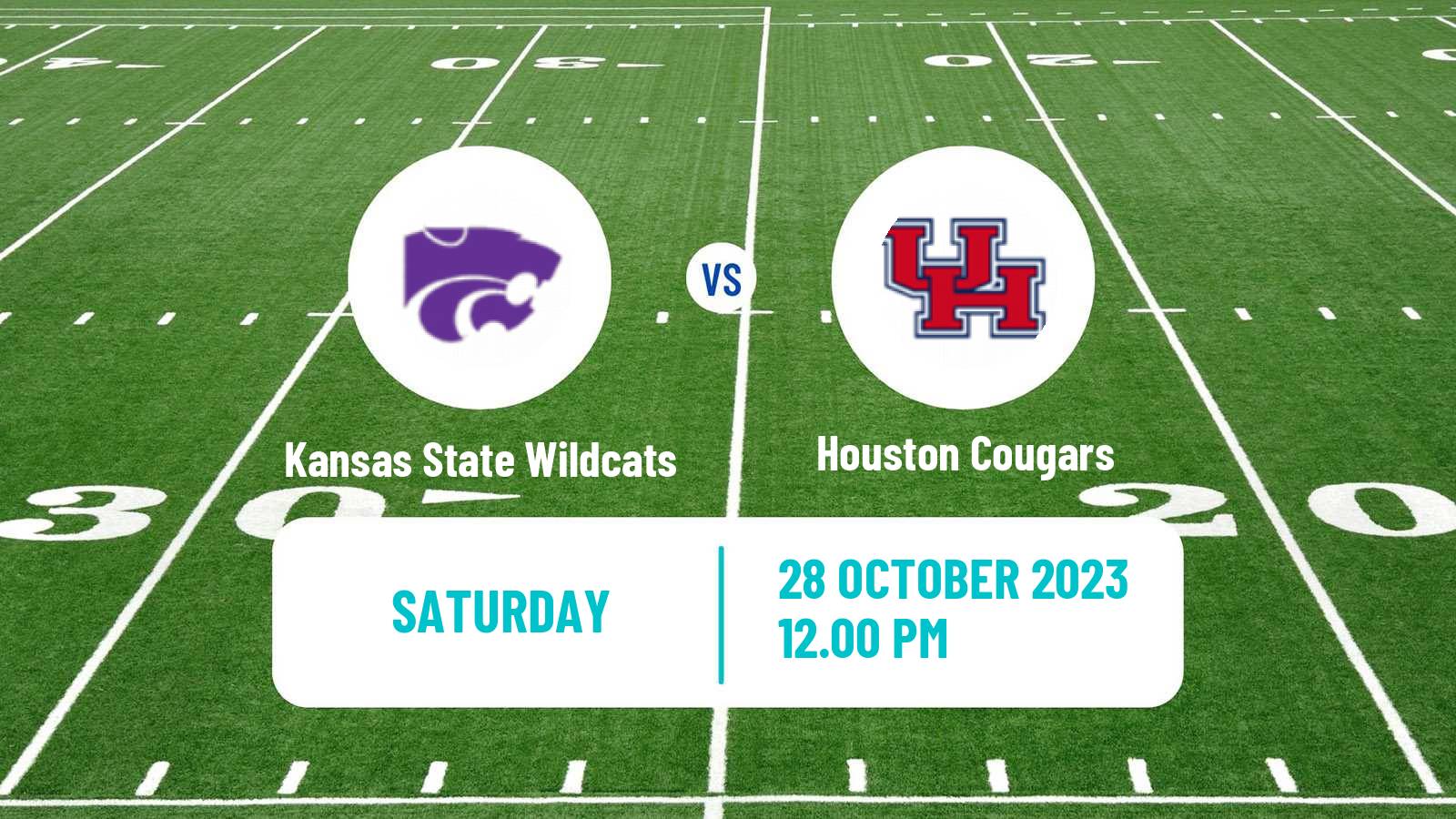 American football NCAA College Football Kansas State Wildcats - Houston Cougars