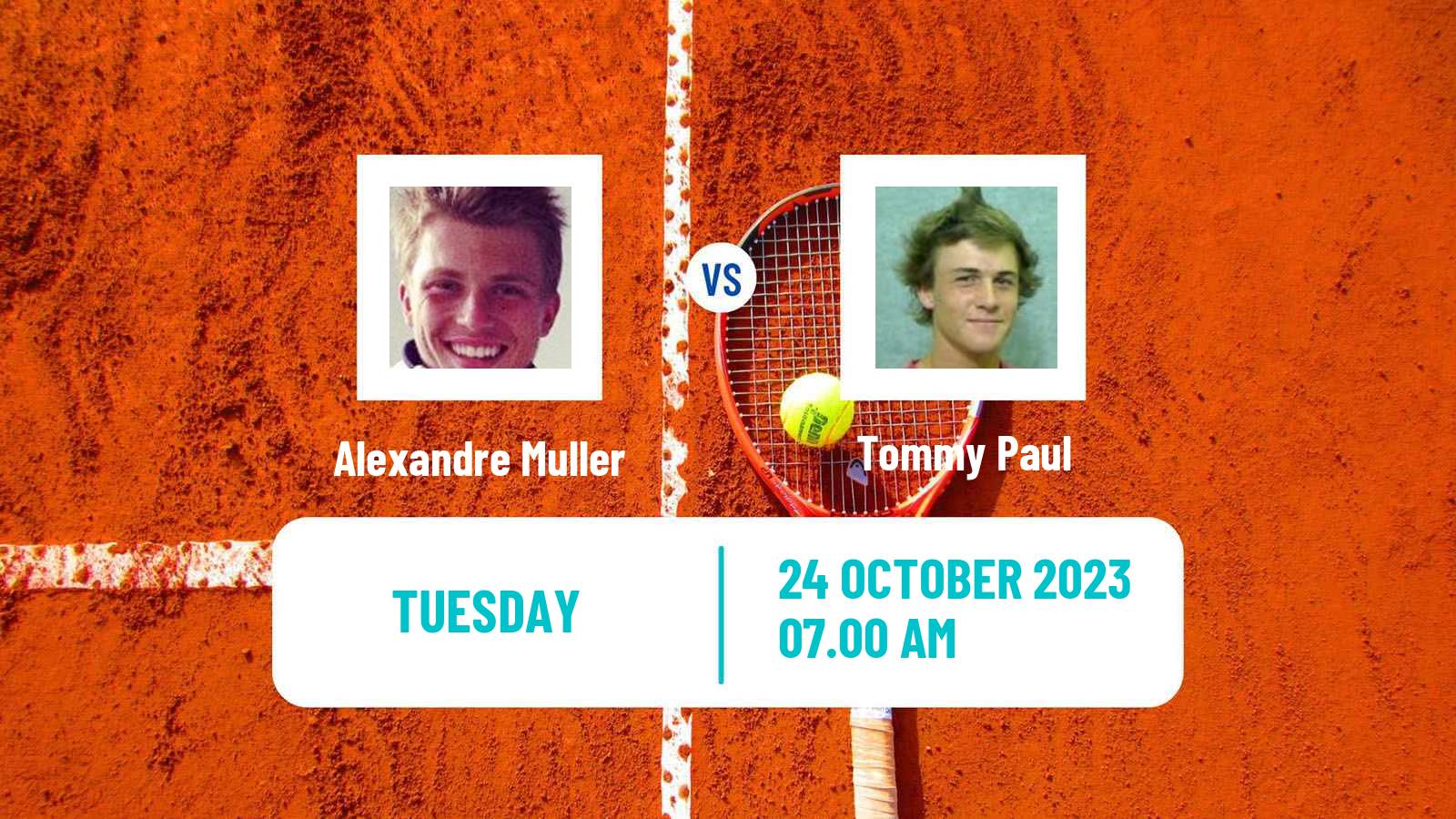 Tennis ATP Vienna Alexandre Muller - Tommy Paul