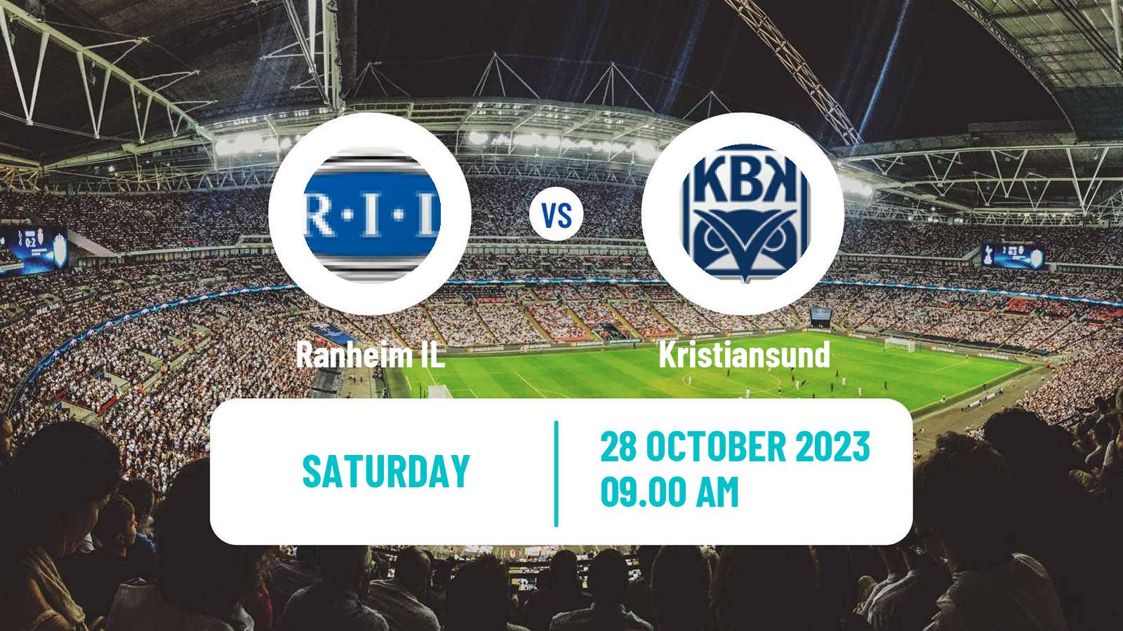 Soccer Norwegian Adeccoligaen Ranheim - Kristiansund
