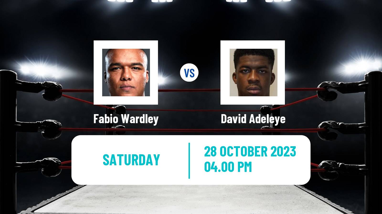 Boxing Heavyweight British Title Men Fabio Wardley - David Adeleye
