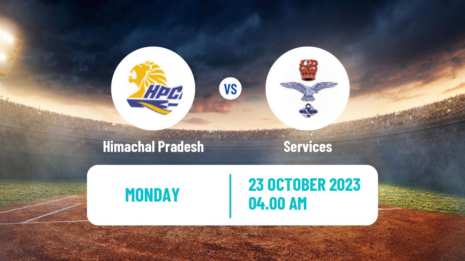 Cricket Syed Mushtaq Ali Trophy Himachal Pradesh - Services