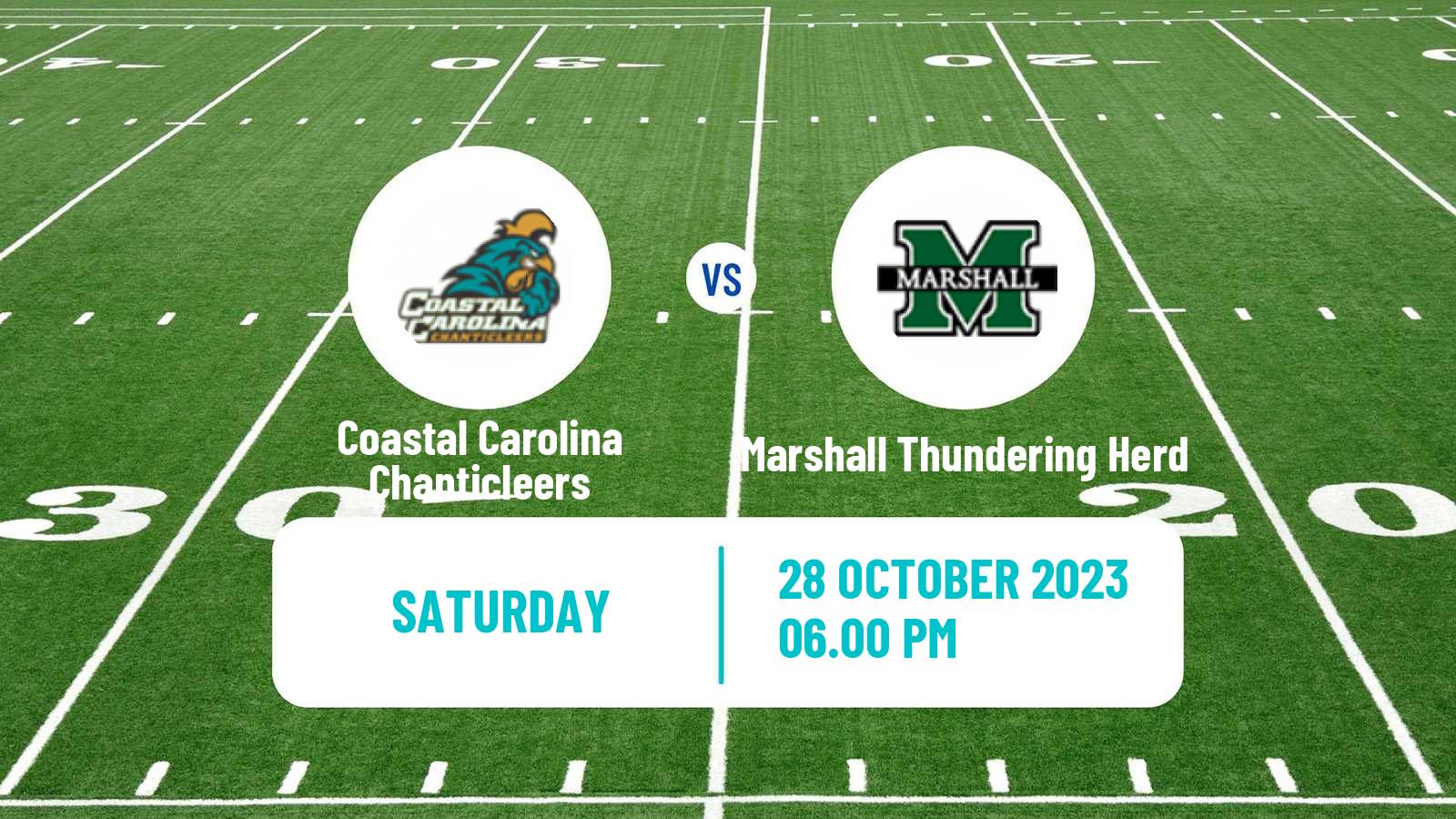 American football NCAA College Football Coastal Carolina Chanticleers - Marshall Thundering Herd