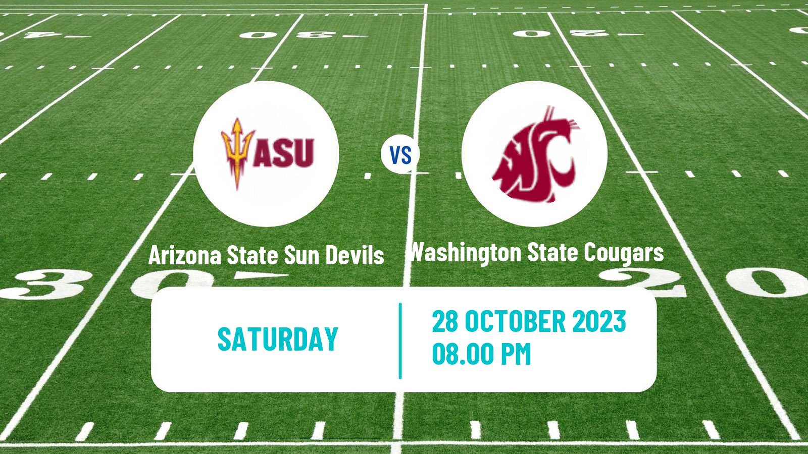 American football NCAA College Football Arizona State Sun Devils - Washington State Cougars