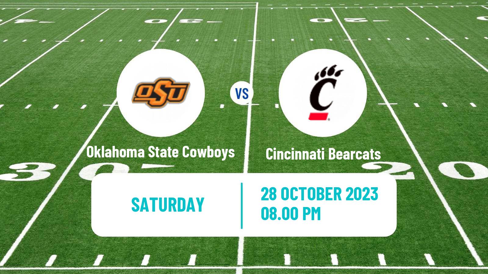 American football NCAA College Football Oklahoma State Cowboys - Cincinnati Bearcats