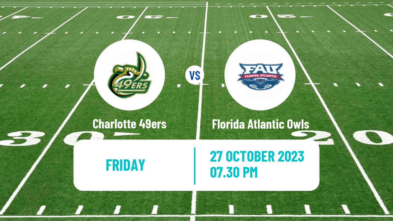 American football NCAA College Football Charlotte 49ers - Florida Atlantic Owls