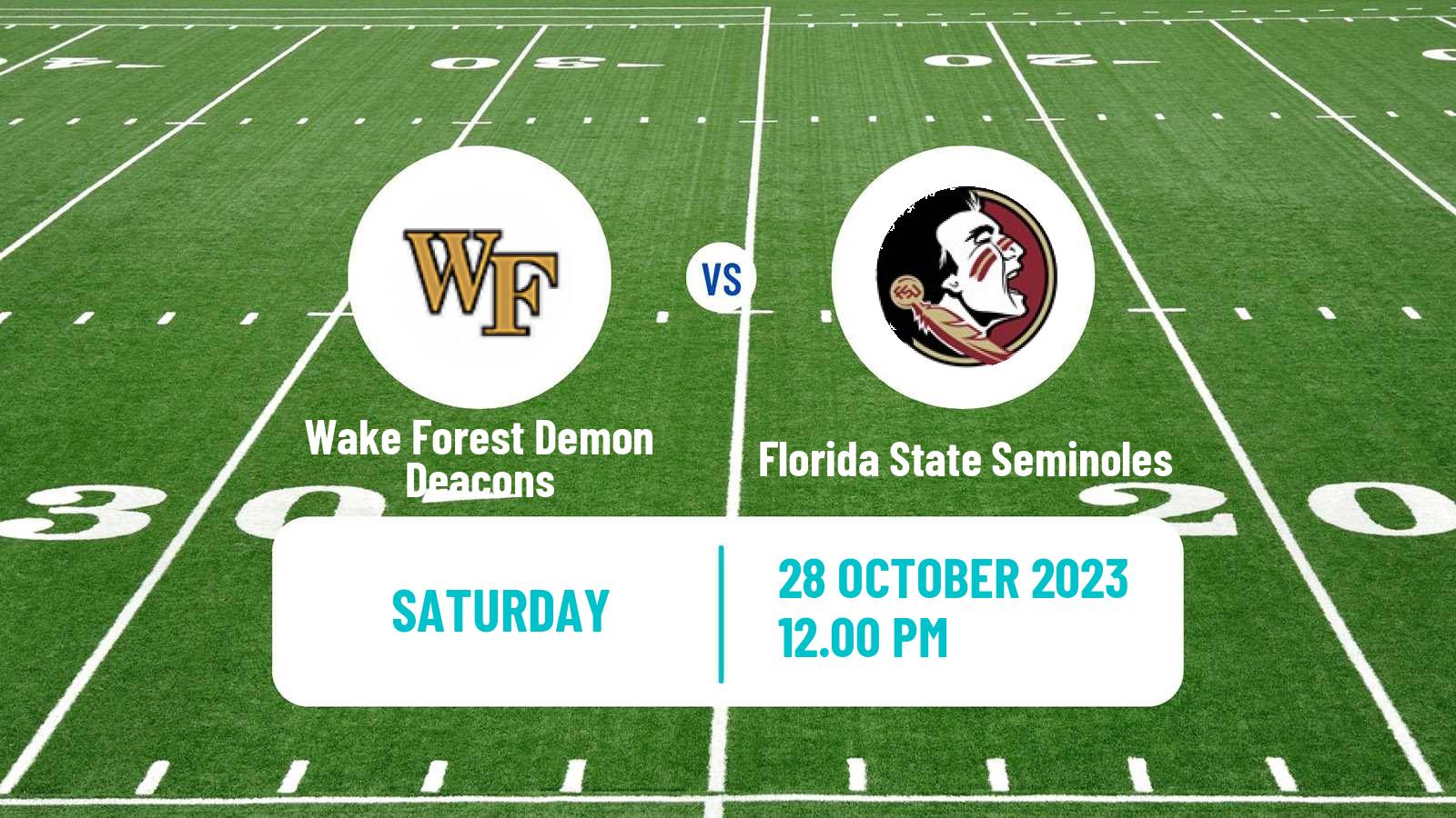 American football NCAA College Football Wake Forest Demon Deacons - Florida State Seminoles