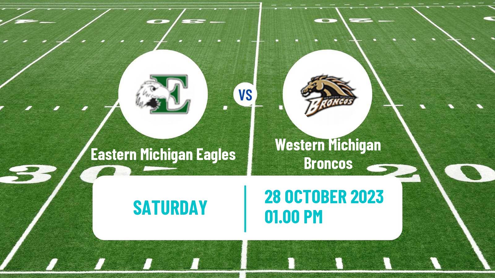 American football NCAA College Football Eastern Michigan Eagles - Western Michigan Broncos
