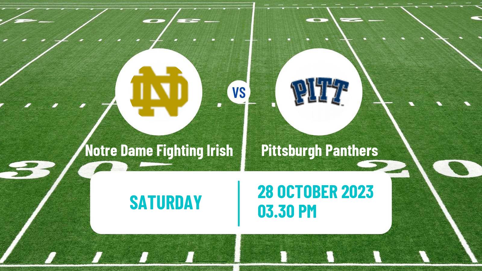 American football NCAA College Football Notre Dame Fighting Irish - Pittsburgh Panthers