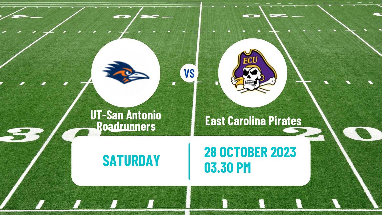 American football NCAA College Football UT-San Antonio Roadrunners - East Carolina Pirates