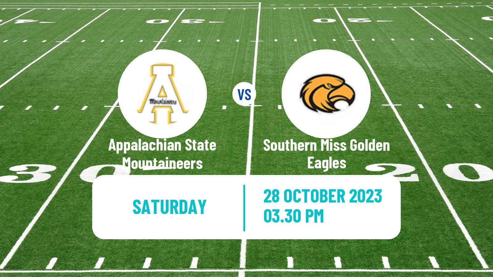American football NCAA College Football Appalachian State Mountaineers - Southern Miss Golden Eagles